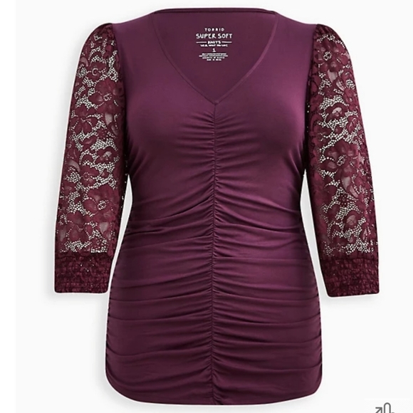 Torrid NWT Deep Purple RuncheTop 💜 - Picture 4 of 6